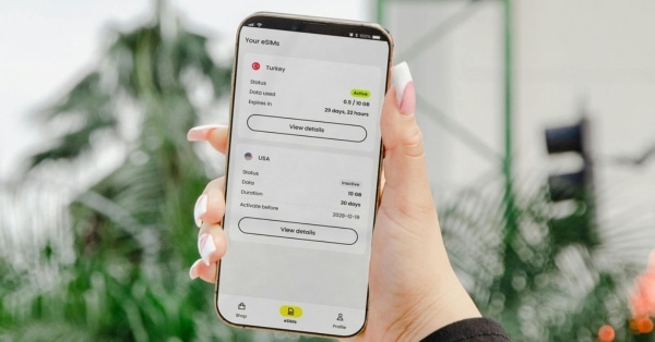 שימוש בחבילת ESIM לגלישה